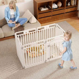 6-Panel HDPE Dog Playpen - Convertible Design , Lockable Door, Suction Cups Ground 55478719