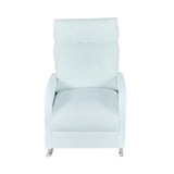 Chenille Upholstered Rocking Chair with Metal Legs and Side Storage Pocket Modern Comfort & 60836543