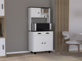 DEPOT E-SHOP Waco 67" H Kitchen Pantry with Two Cabinets, Two Open Shelves, and One B097P167430