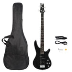 ZUN GIB Electric Bass Guitar Full Size 4 String Black 42778381