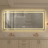 59 in. H LED Single Vanity Mirror in Polished Crystal Vanity LED Mirror for W2026P203673