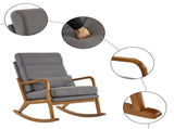 100*65*101cm High Back Belt Waist Pillow Log Color Solid Wood Armrest Backrest Seat Frame Iron Frame 08670975