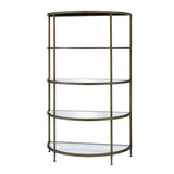 ZUN ACME Aditya Rack, Mirrored & Antique Brass Finish AC02738