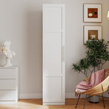 Kitchen Cabinet, White Freestanding Buffet Cupboards Sideboard with Doors & Shelves, Kitchen W331P309438