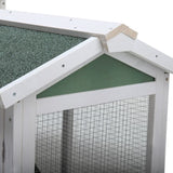 ZUN Large Wooden Rabbit Hutch Indoor and Outdoor Bunny Cage with a Removable Tray and a Waterproof Roof, W2181P146767