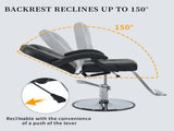 Classic Reclining barber Chair Salon Chair for Hair Stylist with Heavy Duty Hydraulic Pump, 360&deg 19137300