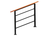Handrails for Outdoor Steps, Wrought Iron Solid Wood Hand Railing for Concrete Steps, Porch Steps, 57461592