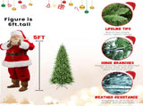 7FT Slim Christmas Tree 1180Tips, PEPVC Branches, Hinged Design for Easy Setup, Stable Metal T3637P598496
