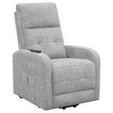 Grey Tufted Power Lift Recliner B062P153855