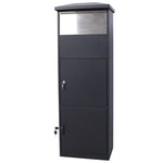 ZUN Large Package Delivery Parcel Mail Drop Box for Porch, Floor Lockable Drop Slot Mail Box with Parcel W465P188059