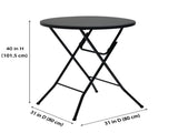 31" Round High-Top Folding Table, Black 98920334