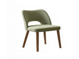 Tool-Free Assembly Dining Chairs Set, Upholstered Kitchen Chairs with Rubberwood Legs, Green 25907836