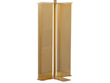 28" Metal Table Lamp in Antique Brass and White Linen B202P224190