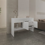 ZUN Console Table 31.8" H, with 2 Doors and 3 Shelves, White B097P250861