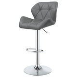 Chrome and Grey Adjustable Bar Stool B062P153521