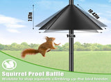 Bird Feeder Pole with Squirrel Baffle, 5-Prong Base Heavy Duty Bird Feeder Stand, 32"-94" Adjustable 89092428