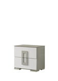 Olivia Contemporary Style 2-Drawer Night stand Made with Wood in White B009P241738
