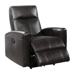 ZUN Modern Electric Leather Recliner Chair with Gentle Lower Lumbar Massager for Living Room Home B011P205574