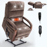 Lift Recliner Chair Dual Motor Infinite Position Up to 350 LBS with Solid Wood Armrests, Heat 60819799
