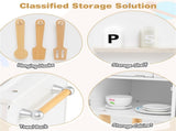 White Wooden Kids Play Kitchen with Interactive Stove & Sink, ASTM/CPSIA Compliant Pretend Cooking 58079730
