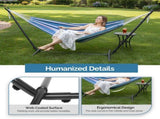 Double Hammock with Stand, Heavy Duty 2-Person Hammock for Outdoors & Indoors, Includes Portable 71083311