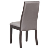 Taupe and Espresso Upholstered Dining Chair B062P153678