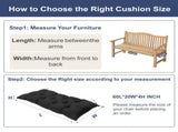 Outdoor Bench Cushion, 60 20 4 Inch, Tufted Waterproof Swing Cushion with Ties, for Patio Bench 87542777