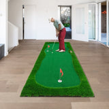 12x5 FT Golf Putting Green, Golf Training Mat with High-quality Turf, 3 Holes, 3 Flags and Cups for W1422P289867
