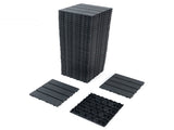 Plastic Interlocking Deck Tiles,44 Pack Patio Deck Tiles,12"x12" Square Waterproof Outdoor All W206P151694