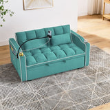 55.51 inch versatile foldable sofa bed in 3 lengths, modern sofa sofa sofa velvet pull-out bed, W2353P232226
