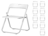 10 Pack Plastic Folding Chairs, Stackable Commercial Chairs, Portable Event Seats Indoor Outdoor for 43466408