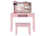 Macaron pink, MDF solid wood legs, spray paint silkscreen printing, zebra pattern, 1-drawer 48794931