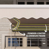 ZUN Patio Retractable Awning -AS （Prohibited by WalMart） 85474525