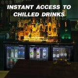 ORIKOOL Beverage Refrigerators Cooler 53 inch 3 Glass Door Back Bar, 480 Cans Commercial Display Bar W2095P162741