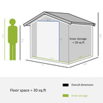 ZUN Steel Storage Shed Garden Tool house 7' x 4' White-AS （Prohibited by WalMart） 31016730