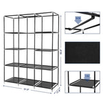 ZUN 67" Portable Closet Organizer Wardrobe Storage Organizer with 10 Shelves Quick and Easy to Assemble 39192486