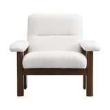 U-Can Modern Accent Chair with Ottoman, Mid Century Lounge Chair with footrest, Comfy Fabric N724P261932K