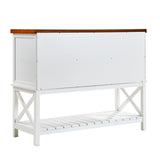 Bar cabinet Console Table with 2-Door Cabinet & 1 Drawers, Coffee Bar, Wine rack,Entryway Table with W3417P316958