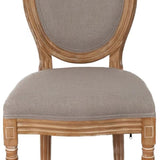 ZUN French Country Dining Chairs with Round Back Set of 2, Upholstered, Solid Wood Legs, Side Chairs for 26233100