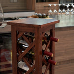 ZUN 12 Bottles Freestanding wine rack,Wine Storage Rack, Freestanding Display Rack for Kitchen, Pantry, W2221P193099