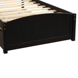 Twin size Platform Bed with Trundle, Espresso 46877340