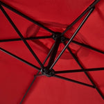 ZUN 10ft Cantilever Patio Umbrella, Offset Hanging Outdoor Table Umbrella with Tilt Crank, 6 Sturdy 76910800