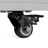 White MDF Folding Nail Desk with 2 Drawers, Cabinet Door & Storage Shelf 24303775