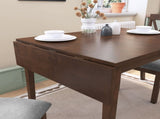 29"- 45" Extendable Dining Table for 4, Folding Kitchen Table with Rubberwood Legs, Space-Saving N752P216387D