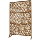 Outdoor & Indoor Privacy Metal Privacy 76" H48" W, Freestanding Decorative Privacy W465P193283