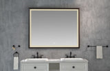 60 x 48 Inch LED Bathroom Mirror with Aluminum Frame, Wall Mounted Vanity Mirror, Anti-Fog, Memory, W2287P358690