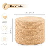 Handmade Woven Foot Stool Natural Water Hyacinth Ottoman for Home Decor & Seating 76080337