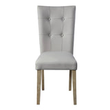 Grey and Oak Tufted Back Side Chairs B062P182762