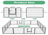 Metal Dog Playpen, 24 inch Height 8 Panels Pet Fence, Foldable Dog Pen for Indoor Outdoor 52187885