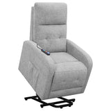 Grey Tufted Power Lift Recliner B062P153855